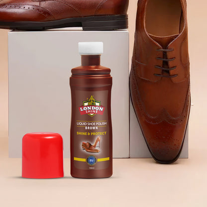 Liquid Shoe Polish Brown (100ml)
